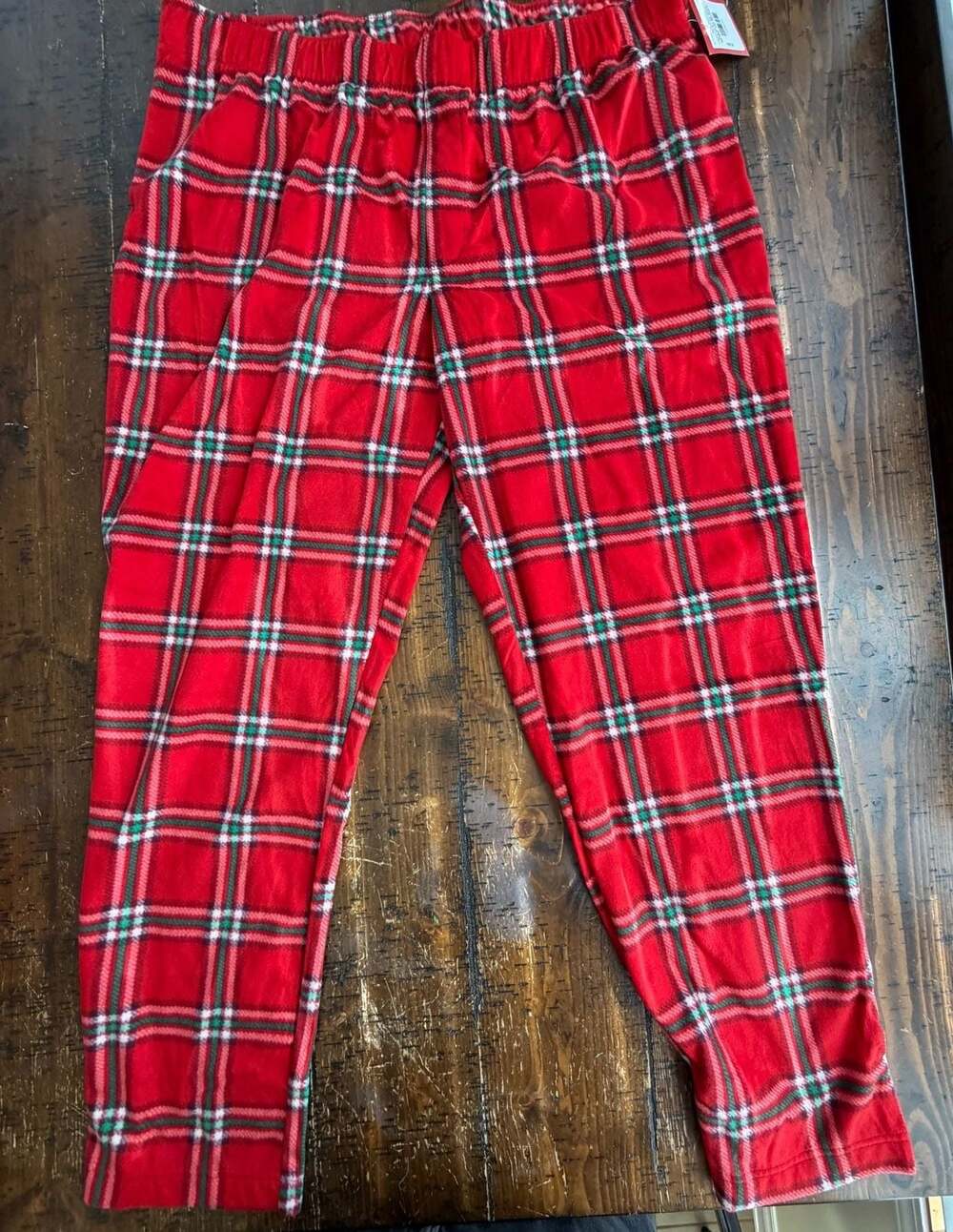 Wondershop at Target Men's Red Plaid Fleece Pajama Pants, Size XL Tall